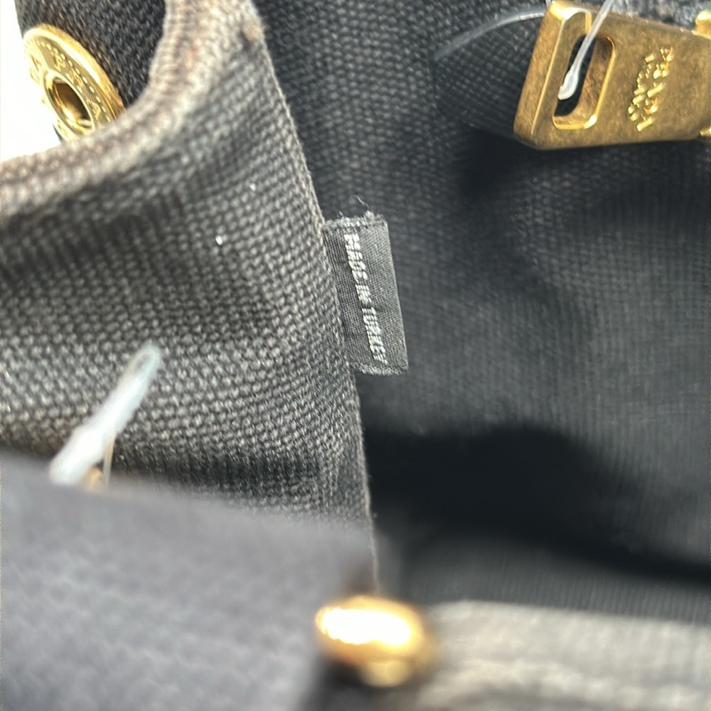 Authentic PRADA Canapa Bijoux Denim Tote/Crossbody- Black - Picture 14 of 17